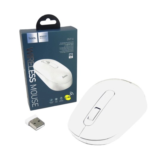 HOCO WIRELESS MOUSE GM14 PLATINUM 2.4GHZ WHITE